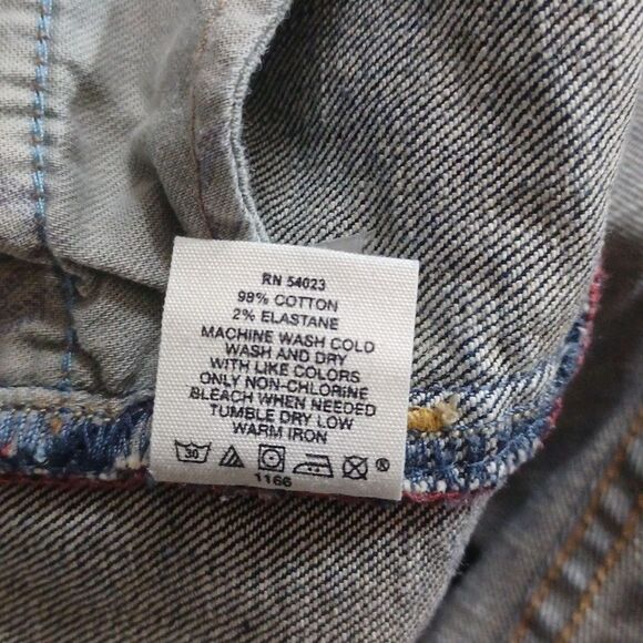 10211...Gap Wide leg Jeans Size 14R, 34" Waist 10" Rise 30" Inseam - Picture 6 of 6